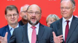 kpm Martin Schulz und Stefan Weil nach der Landtagswahl in Niedersachsen