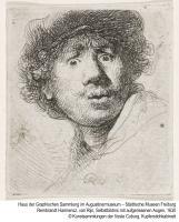sz Rembrandt Selbstbildnis mit aufgerissenen Augen