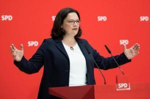 kpm Andrea Nahles ist seit 100 Jahren Vorsitzende der SPD