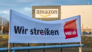 b Streik bei Amazon im westfalischen Werne