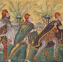 K Heilige drei Koenige 2Hlfte 6Jhdt Mosaik in Sant Apollinare Nuovo Ravenna Italie