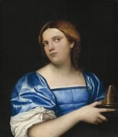k sebastiano del piombo dame in blau mit parfuembrenner um 1510 11
