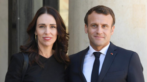kpm Macron und Ardern beim Christchurch Gipfel in Paris
