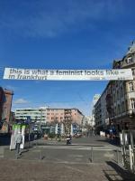 Foto Feminist Banneraktion Romer copyright Opak Frankfurt
