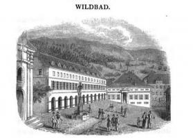 Wildbad Stich um 1837 Spas of Germany