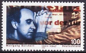 Sonderbriefmarke der Deutschen Post zur Erinnerung an Wolfgang Borchert