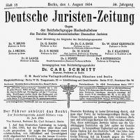 Deutsche Juristen Zeitung vom 1.8.1934